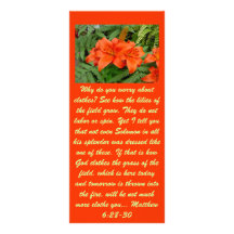 Flor del lirio - naranja iridiscente (Matt 28-30) Diseño De Tarjeta Publicitaria