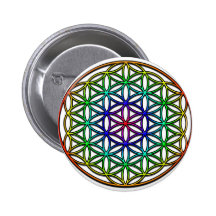Flor del símbolo sagrado de la geometría de la vid pin