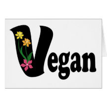 Flor del vegano tarjeta