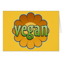 Flor del vegano tarjetón