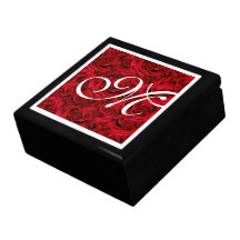 Flor floral elegante del rosa rojo cajas de regalo