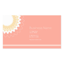 Flor floreciente - rosa, coral tarjeta de visita