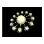 Flor futura del espacio tarjetas postales