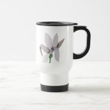 Flor gris - diseño abstracto taza de café