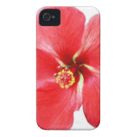 Flor hawaiana roja del hibisco iPhone 4 Case-Mate cobertura
