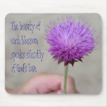 "Flor hermoso" Mousepad floral inspirado Alfombrilla De Ratones