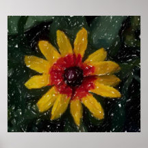 Flor impresionista poster