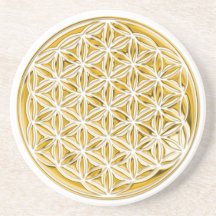 Flor Live/por completo del oro Posavasos Manualidades