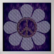 Flor modelada de la paz posters
