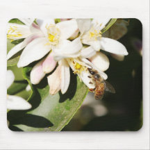 Flor Mousepad de la abeja y del limón Tapetes De Raton