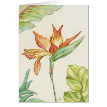 Flor Notecard de la ave del paraíso Felicitación