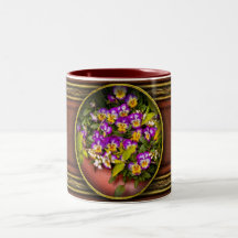 Flor - pensamiento - ramilletes púrpuras .jpg tazas de café