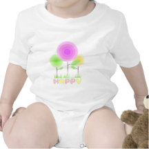 Flor punteada feliz camiseta