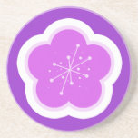 Flor púrpura de la pasión de Kawaii posavasos