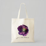 Flor púrpura del Hellebore personalizada bolsas