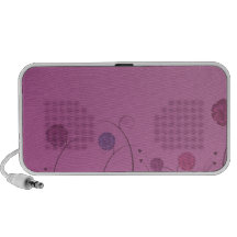 Flor púrpura y violeta laptop altavoces