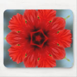 Flor roja alfombrillas de ratones