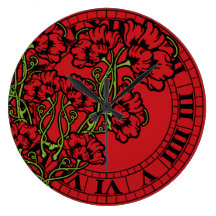 Flor roja de Nouveau del arte