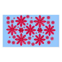 flor roja tarjetas de negocios