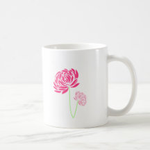 Flor rosada adaptable tazas