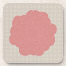 Flor rosada bonita del Doodle Posavasos De Bebida