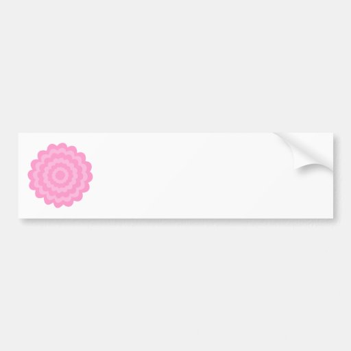 Flor rosada bonita. Fondo blanco Pegatina De Parachoque