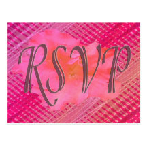 Flor rosada de RSVP Tarjetas Postales