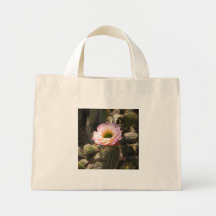 Flor rosada del cactus bolsas
