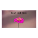 Flor rosada tarjeta personal