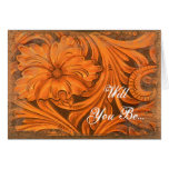 Flor rústica usted será mi invitación de la dama d felicitacion 