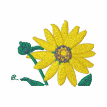 Flor soleada de Sun Polo Enbordado