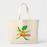 Flor vegetariana bolsas de mano