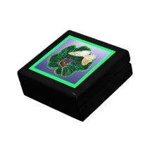 flor verde cajas de recuerdo