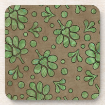 Flor verde del país posavasos