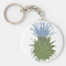 Flor verde y azul de la vaina llavero
