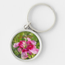 Flor vibrante del jardín llavero personalizado