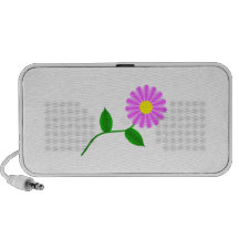 Flor violeta sistema altavoz
