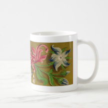 Flor y abeja tazas