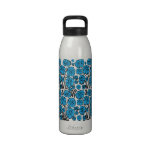 Flora azul botellas de beber