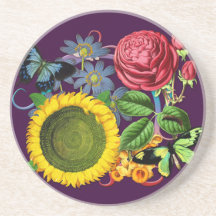 Flora del vintage posavasos manualidades