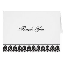 Flora Notecard-Negra/blanco tarjetas