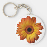 Floración anaranjada soleada de la flor del gerber llaveros personalizados