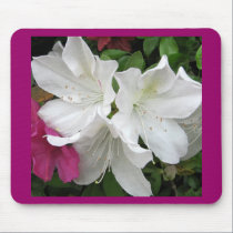 floración blanca de la azalea alfombrillas de raton 
