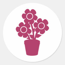Floración de la flor pegatina