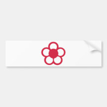 Floración de la flor pegatina de parachoque