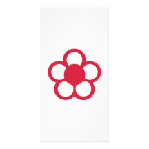 Floración de la flor tarjeta personal