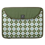 Floral abstracto azul y verde fundas para macbook pro