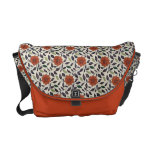 Floral anaranjado frondoso bolsas messenger