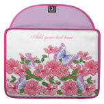 Floral atractivo y mariposas fundas para macbooks 