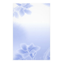 Floral azul brumoso papeleria de diseño